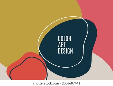 Overlapping circular abstract shapes and lines background. Creative design for wallpaper banner background or landing page. Vector illustration