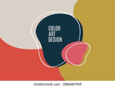 Overlapping circular abstract shapes and lines background. Creative design for wallpaper banner background or landing page. Vector illustration