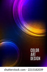 Overlapping circular lines, primitive composition. Vector geometric minimal abstract background for wallpaper, banner, background, landing page.