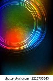 Overlapping circular lines, primitive composition. Vector geometric minimal abstract background for wallpaper, banner, background, landing page.