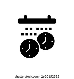 Relojes superpuestos que indican el icono de programación que representa la gestión del tiempo
