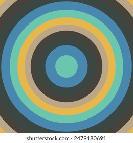 Overlapping color Circles Texture for Abstract Background. Abstract  banner, wallpaper cartoon title card. Retro vintage poster background. 70s stripes line style. Vector illustration.