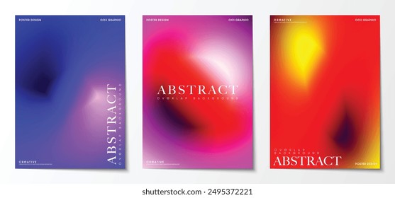 Overlapping color gradients, Modern abstract colorful graphic backgrounds for poster and cover design templates. Vector illustration