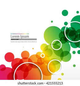 Overlapping Colorful Circles Layout/Design Cover Background