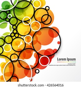Overlapping Colorful Circles Layout/Design Cover Background