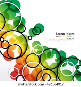 Overlapping Colorful Circles Layout/Design Cover Background