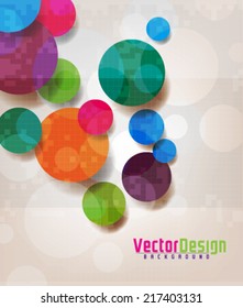 Overlapping Colorful Elements Circles Background