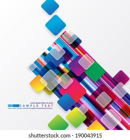Overlapping Colorful Squares Background