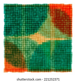 Overlapping Colorful Squares Background. ABSTRACT Techno background