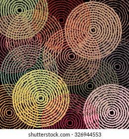 Overlapping concentric lines pattern
