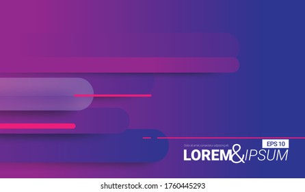 Sobreposición de formas de cilindro Diseño/cubierta de degradado. Fondo del concepto de diseño creativo mínimo
