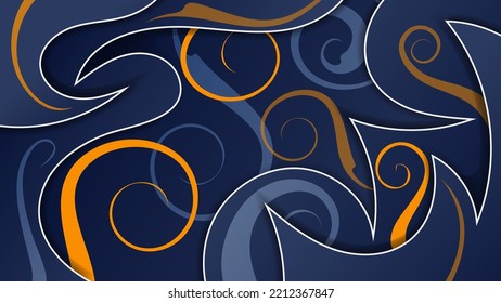 Las formas de arte oscuro se abren con trazos claros y rayas translúcidas. efecto 3D. Fondo vintage para sus proyectos. Vector.
