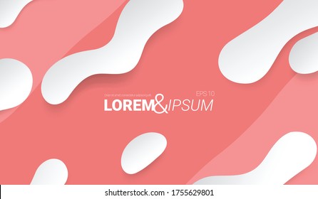 Overlapping Deform Shapes Gradient Layout/Cover. Minimalist Creative Design Concept Background