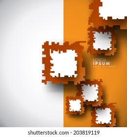 Overlapping Digital Squares Pattern Background