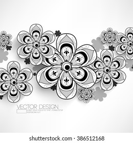 sobreposição de flor mandala conceito sagrado geometria vetor fundo