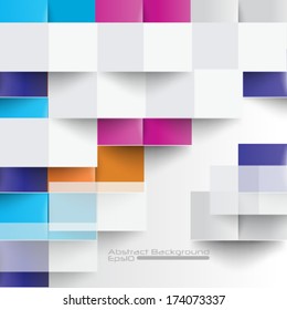 Overlapping folded colorful background - eps10