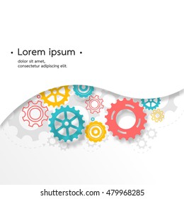 Overlapping Gear LayoutDesign Cover Background