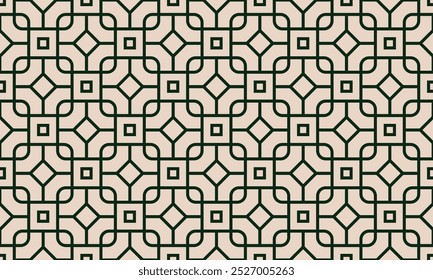 Overlapping geometric black lines background