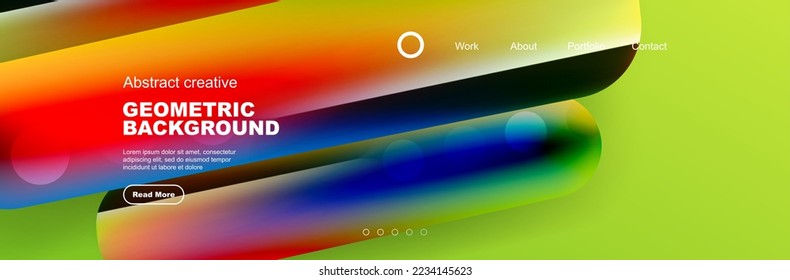 Overlapping geometric shapes background. 3D shadow effects and fluid gradients. Modern abstract forms