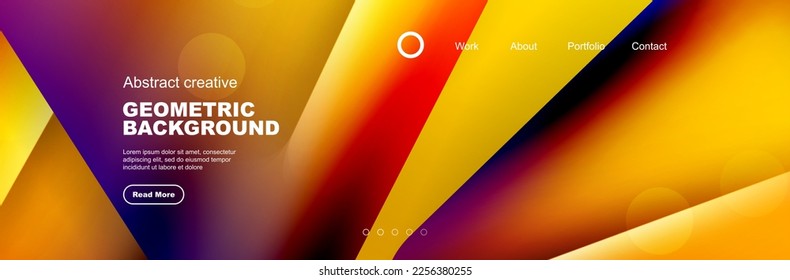 Overlapping geometric shapes background. 3D shadow effects and fluid gradients. Modern abstract forms