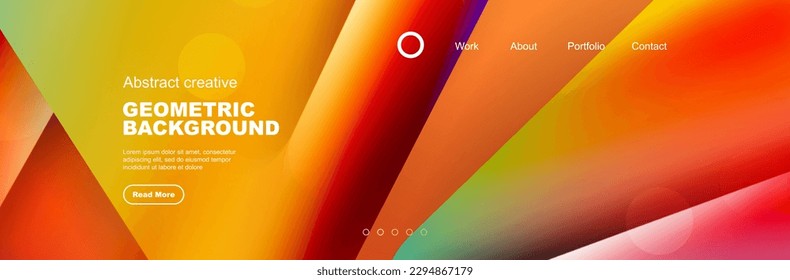 Overlapping geometric shapes background. 3D shadow effects and fluid gradients. Modern abstract forms