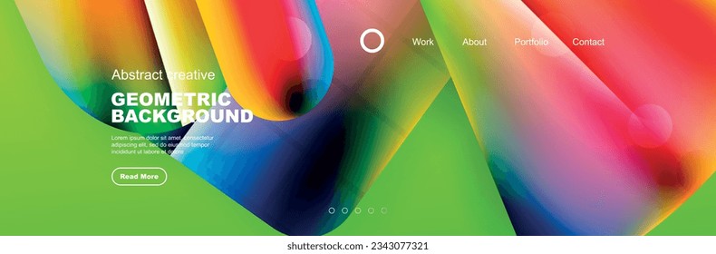 Fondo de formas geométricas superpuestas. efectos de sombra 3D y gradientes de fluido. Formas abstractas modernas
