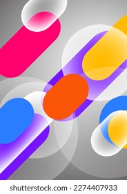 Formas geométricas y círculos superpuestos. Elegante diseño tecnológico de moda para presentaciones de negocios o tecnología, afiches de internet o portadas de folletos web. Ilustración del vector