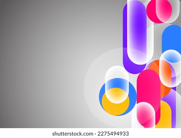 Overlapping geometric shapes and circles. Stylish trendy techno design background for business or technology presentations, internet posters or web brochure covers. Vector illustration