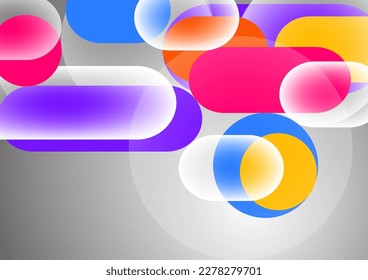 Overlapping geometric shapes and circles. Stylish trendy techno design background for business or technology presentations, internet posters or web brochure covers. Vector illustration