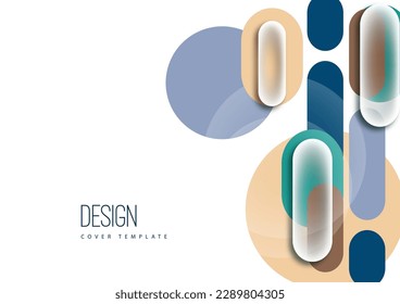 Formas geométricas y círculos superpuestos. Elegante diseño tecnológico de moda para presentaciones de negocios o tecnología, afiches de internet o portadas de folletos web. Ilustración del vector