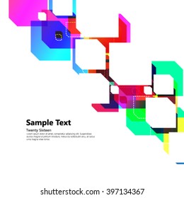 Overlapping Geometric Shapes Modern Background