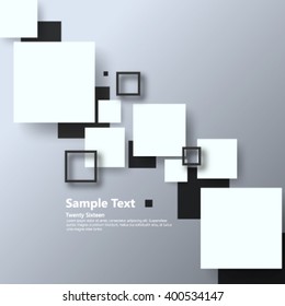 Overlapping Geometric Squares Background