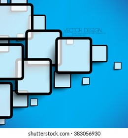 overlapping geometric squares flat layout material background