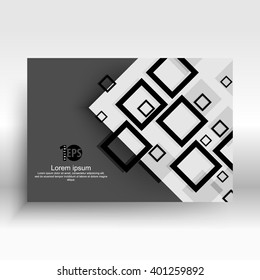 overlapping geometric squares flat layout concept design. eps10 vector