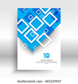 overlapping geometric squares flat layout concept design. eps10 vector