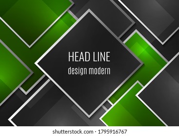 Overlapping geometric squares with thin lines. Template for business design. Vector illustration