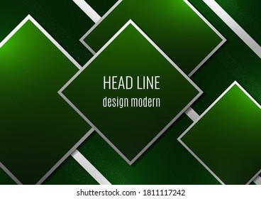 Overlapping geometric squares with thin lines. Template for business design. Vector illustration