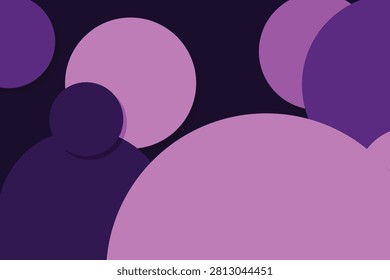 Overlapping gradient circles in purple and dark violet tones