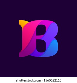 Overlapping Gradients Letter B Logo Design Stock Vector (Royalty Free ...