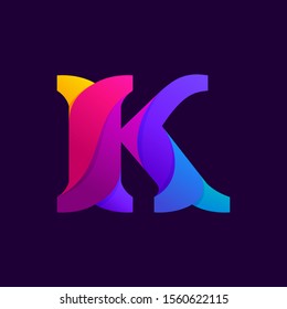 Paper Cut Letter K Realistic 3d Stock Vector (royalty Free) 679024408