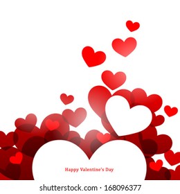 Overlapping Heart Shapes Background