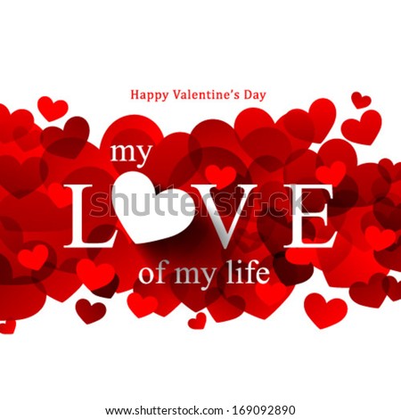 Overlapping Heart Shapes Background