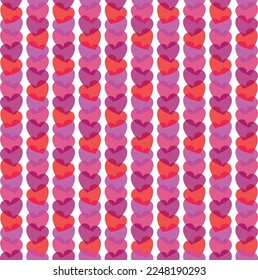 overlapping heart verical stripe vector pattern.eps
