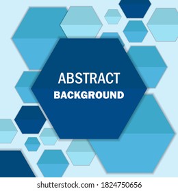 Overlapping Hexagon pattern banner design. vector illustration