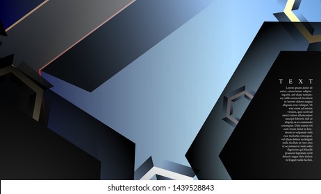 Overlapping hexagon vector backgrounds, space for text