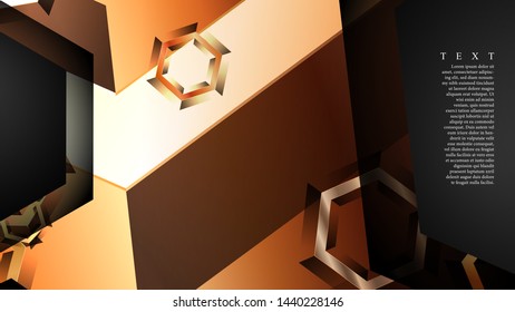 Overlapping hexagon vector backgrounds, space for text