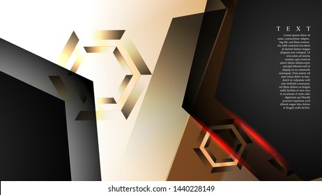 Overlapping hexagon vector backgrounds, space for text
