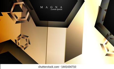 Overlapping hexagon vector backgrounds, space for text