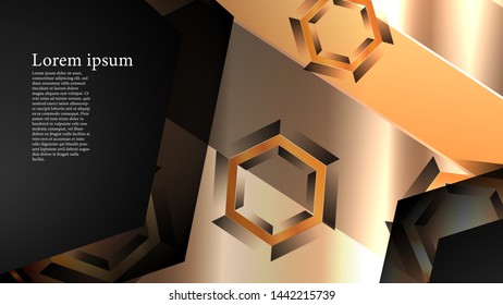 Overlapping hexagon vector backgrounds, space for text. design form in eps 10
