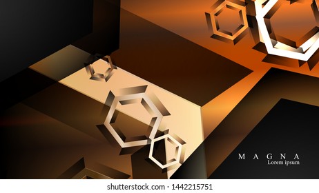 Overlapping hexagon vector backgrounds, space for text. design form in eps 10